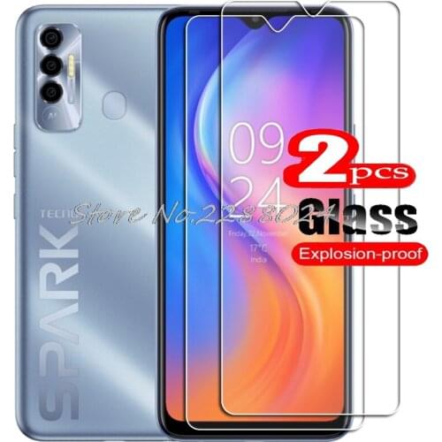 2PCS FOR TTecno Spark 7P High HD Tempered Glass Protective On Spark7P Phone Screen Protector Film