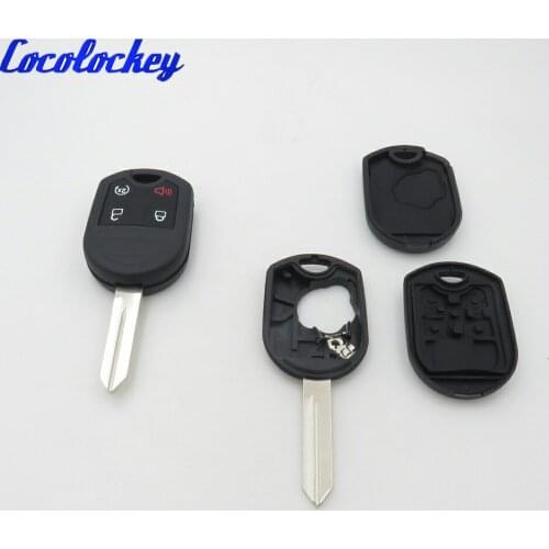 Cocolockey Replacement shell case for Ford Keyless Entry Remote Car Key Fob Control No Logo