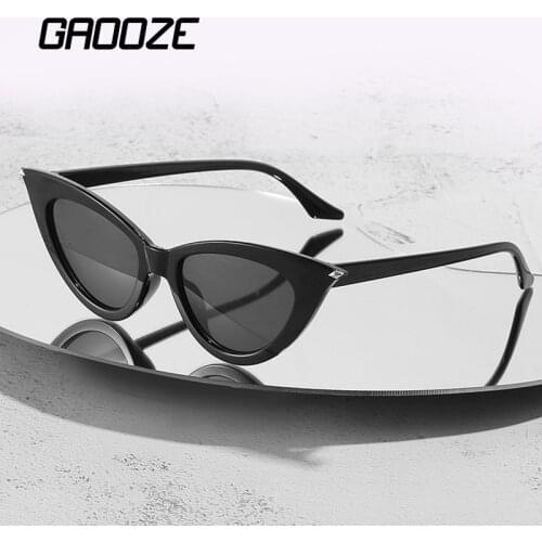 GAOOZE Small Frame Cat Eye Sunglasses for Women 2021 Brand Designer Retro Streamline Sexy Luxury Un Glasses Oculos De Sol YJ020
