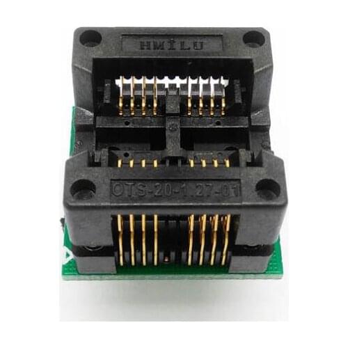 1pcs Dual SOP8 Burner Base IC Test Bench 1.27 Spacing Wide Body Sop8 Burn Block Seat Block