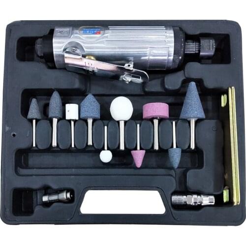 14 Pieces Air Compressor Die Grinder Grinding Polish Stone Kit 1/4 Air Grinder Mill Engraving Tools Kits Pneumatic Tools