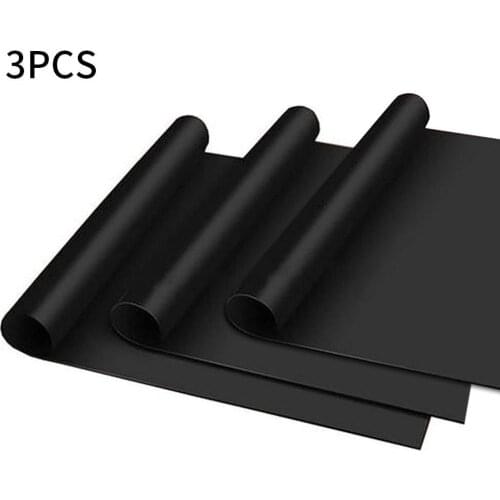 3pcs Non-stick BBQ Grill Mat 40 * 33cm Baking Mat Cooking Grilling Sheet Heat Resistance Easily Cleaned Kitchen Tools