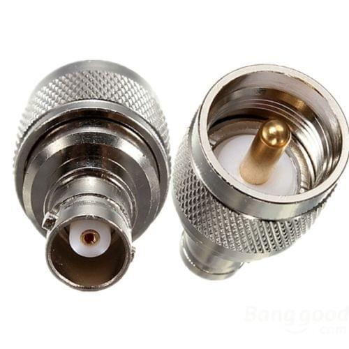 3 PCS PL259 UHF Plug Male to BNC Female jack RF Adapter Connector straight