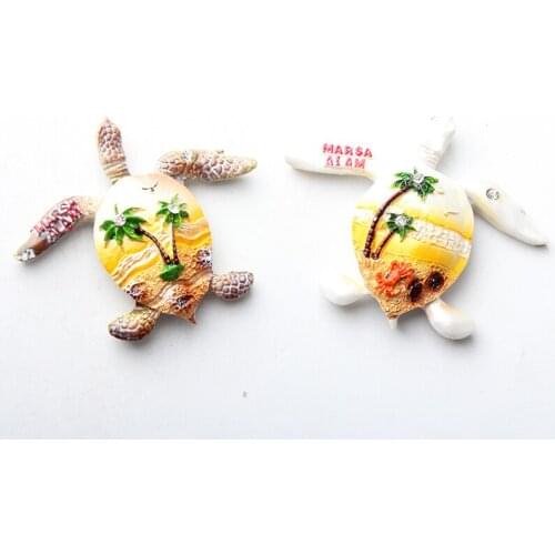 Marsa Alam Turtle Resin 3D Fridge Magnets Tourism Souvenirs Refrigerator Magnetic Stickers Home Decortion