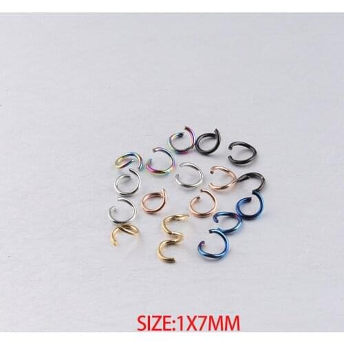 DIY accessories for bracelet/necklace/keychain jewelry making 100pcs/lot 1*7mm 6color stainless steel jump rings