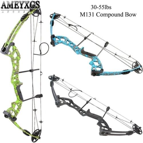 30-55lbs Archery Compound Bow 38inch Double Wheel System Hunting Bow for Bow and Arrow Shooting Training Left/Right Accessories