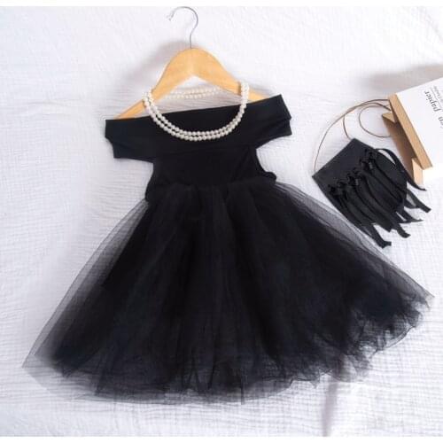 Kids Dresses for Girls 2021 Summer Shoulderless Baby Princess Clothes Children Mesh Lace Cotton Lining,#5794