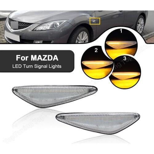 Dynamic LED Front Side Marker Light For Mazda MX-5 Mazda 5 2010-2013 Mazda 6 2008-2012 RX8 2009-2012 For Nissan Lafesta Highway