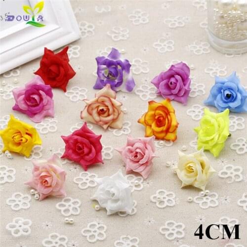 DIY ROSE FLOWER simulation curling rose wreath wedding flower hairpin 4CM
