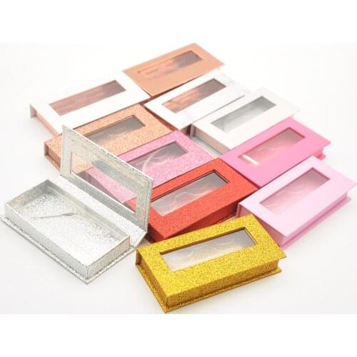Wholesale 20/pack false Eyelash Packaging Box Custom Logo faux cils fake 3d mink lash boxes packaging magnetic square Case empty
