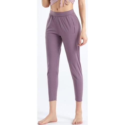 Laser Hollow Cozy Workout Gym Joggers Women Butter Soft 4-way Stretch Yoga Pants Fitness Athletic Joggers With Pocket Summer New