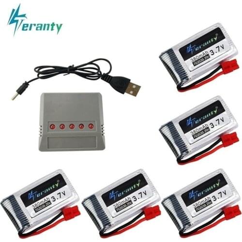 3.7V 400mah Lipo Battery + charger For SYMA X15 X5A-1 X15C X15W RC Drone Helicopter Spare Parts 3.7v Rechargeable battery 702035