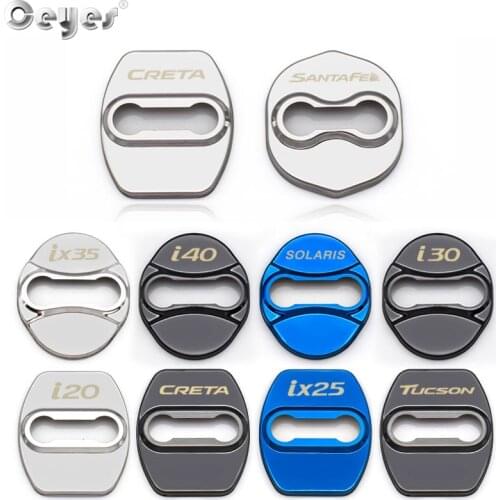 Ceyes Car Styling Stickers Accessories Door Lock Cover Case For Hyundai Santa Fe Sonata Solaris Azera Creta I30 Ix25 Tucson IX35