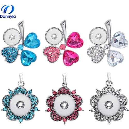 Wholesale Snap Button Jewelry Snap Button Fit DIY 18mm Snap Necklace Jewelry LSNP116/117