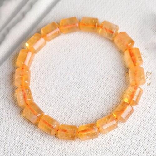 Wholesale JoursNeige Yellow Natural Crystal Bracelets Bucket Beads Lucky for Women Men Hand Wrist Bracelet Crystal Jewelry