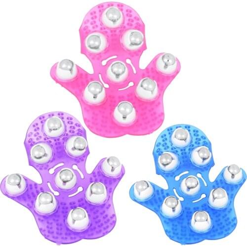 Palm Glove Hand 9 Balls Body Massage Tension Reduction Bathroom Accessories