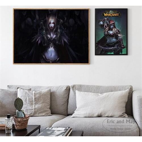 World Of Warcraft Sylvanas Posters And Prints Wall Art Canvas Painting For Living Room Decoration Home Decor Unframed Quadros