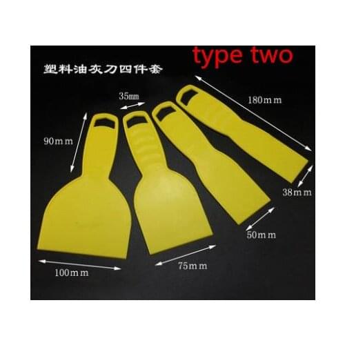 2pc/4pc Plastic Drywall Corner Scraper Finisher Cleaning Stucco Removal Builder Hand Tools