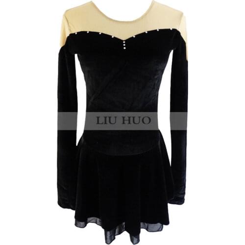 Figure Skating Dress Womens Girls' Ice Skating Dress Rhythmic Gymnastics Velvet Adult Child Girl Skirt Performance clothing