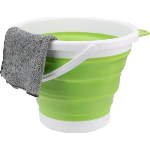Car Wash Outdoor Fishing Round Bathroom Kitchen Camping Bucket 10L Save Space Collapsible Storage Bucket Portable Folding Bucket