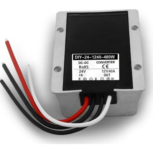 DC 24V 36V(15V-40V Step Down To 12V 40A 480W Dc To Dc Power Converter Buck Module Car Power Adapter Voltage Regulator Waterproof