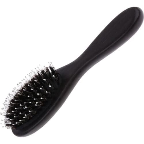 Professional Healthy Salon Boar Bristle Comb Massage Anti-static Hairdressing Hair Styling Brush Comb with Wood Handle