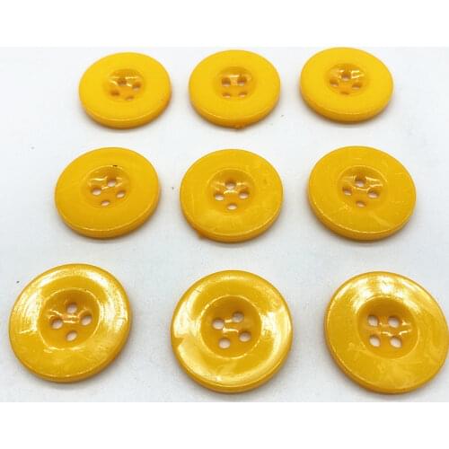 New 10--20mm Four Eyes Wide Edge Resin Button Shirt Button Children Hand Painted Color DIY Flower Material Wide Edge # 12