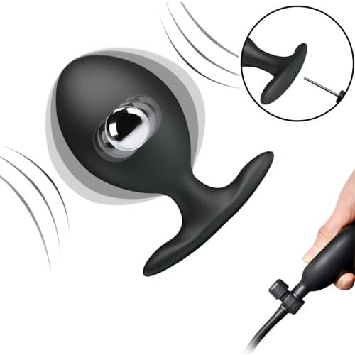 Silicone Anal Plug Inflate Butt Expandable Anal Dilator Air-filled Large Pump Dildo Sex Balls Toys For Women Men Gays Sex Shop
