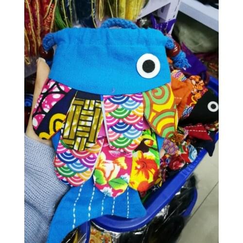 Random Colors, one Cute Fish Embroidery Brocade Silk Coin Bags,Purse, wallet Jewelry Bags, necklace bag 8