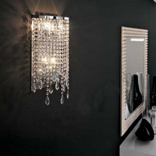 Modern K9 crystal wall light Led wall lamp for Dressing room led Mirror lights abajur E14 Bathroom lamp home indoor wall Sconce