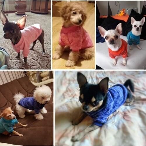 Warm Dog Clothes Jacket Winter Soft Cotton Sweater Clothing Pet Cat Puppy Coats For Small Dogs Chihuahua Christmas Pets Costume