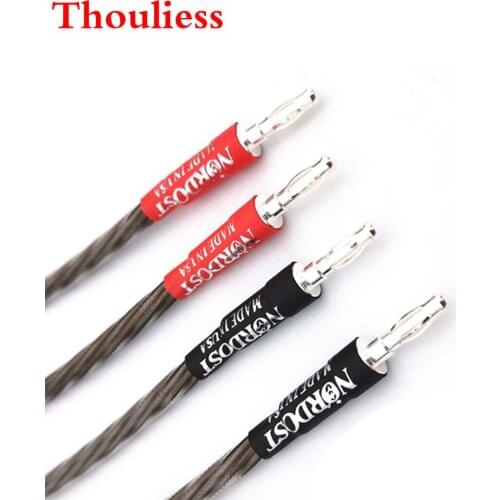 Thouliess Nordost ODIN Interconnect Audio Jjumper Cable 7N Single Crystal Silver Spade to Banana Plug Connector Bridge Cable