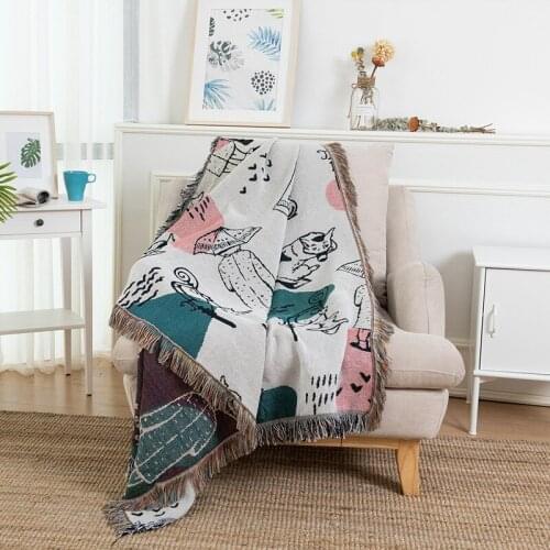 New Knitted Cotton Plaids Throw Blanket Towel Office Nap Leisure Air Conditioning Blankets Sofa Hanging Tapestry Decorative