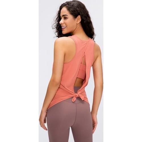 Women Yoga Tank Top Open Back Lightweight and Soft Workout Tops Fitness Shirts Backless Running Sleeveless Muscle Tank