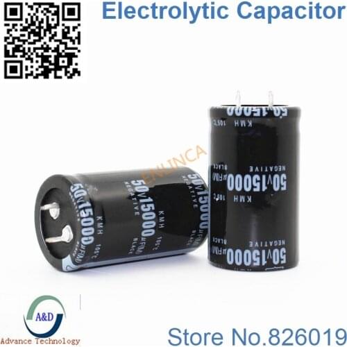 1pcs/lot 50V 15000UF Radial DIP Aluminum Electrolytic Capacitors size 30*50 15000UF 50V Tolerance 20