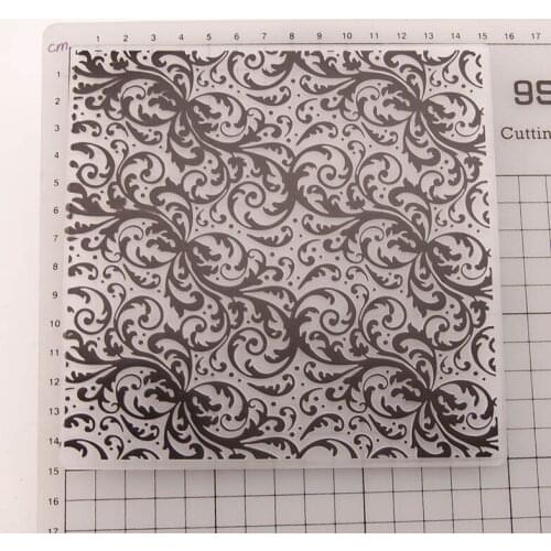 1Pcs Transparent DIY Scrapbooking Craft 15x15CM Embossing Template Multi Purpose EM197 for Wedding Decoration Paper Cards Making