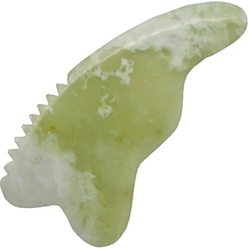 100% Nartural Green Xiuyan Jade Body Gua Sha Massage Tools To Cure Back Pain