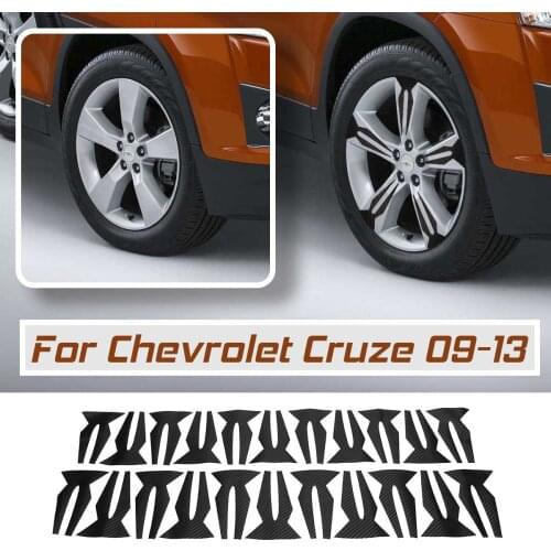 20pcs Set 4D Carbon Carbon Fiber Wheel Rim Sticker Wheel Hub Waterproof Stickers Styling for Chevrolet Cruze 2009 2010 2012 2013