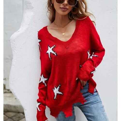 2021 Autumn Winter Loose Sweaters Women Red Knitted Thin Sweater Fashion Oversized Pullovers Ladies Korean Jumpers Sueter Mujer