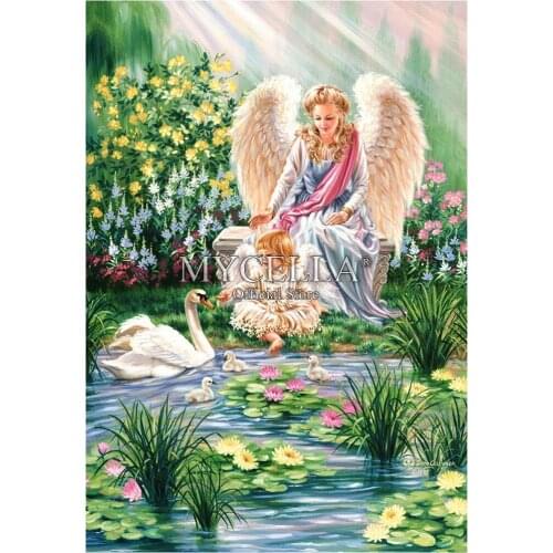 5d Diy Diamond Painting Birds Flowers Children Angel Diamond Mosaic Full Rhinestone Diamond Embroidery Home Decor Gift Picture