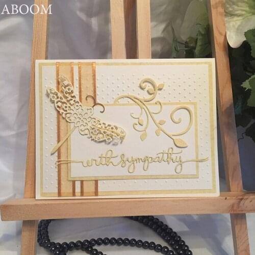 ABOOM New 1PC Metal Carbon Steel Leave Grass Branch Cutting Dies Embossing Folder Die Cut Scrapbooking Album Photo Paper Mold