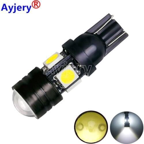 AYJERY 100PCS 12V T10 W5W 4SMD 5050 1.5W Turn Signal Light 168 192 Car Auto Parking Lamp License Plate Light Side Marker Light