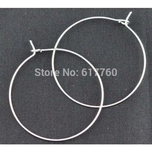 Free shipping -50 Jewelry Findings Silver Plated Wine Glass Charm Rings/Earring Hoops 40x35mm E08754