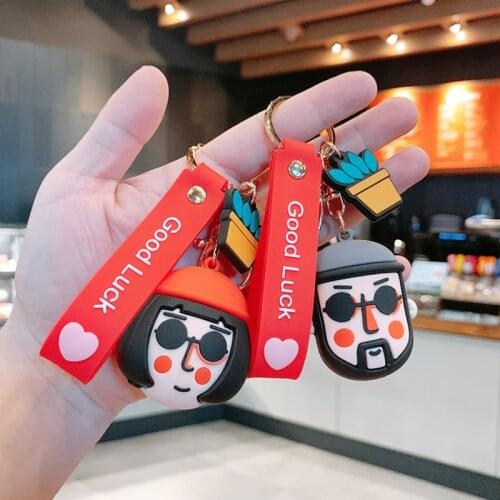 Movie The Killer Is not Too Cold Keychain Cartoon Doll Toys Women Bag Key Rings Car Accessories Gift