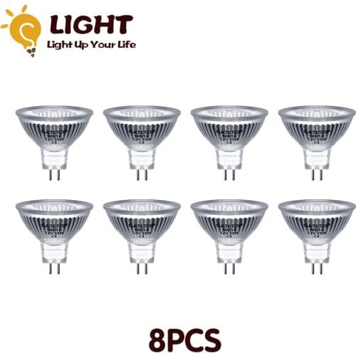 Spotlight Halogen Lamp 8Pcs/Lot MR16 35W 12V Energy Saving GU5.3 Hot Size Bulb for Indoor Home Decoration