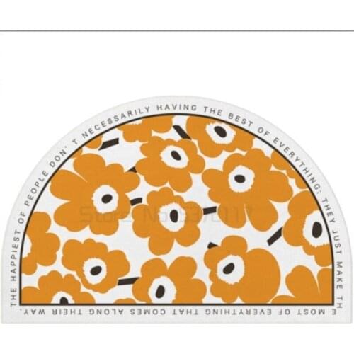 Bathroom diatom mud floor mat hand washing table water absorbing semicircular foot pad toilet anti-skid bathroom carpet