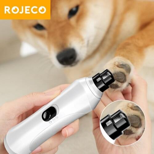 ROJECO S3 Rechargeable Dog Nail Grinder Electric Pet Dog Nail Clippers Trimmer Automatic Cat Claws Cutter Nail Clipper For Dogs