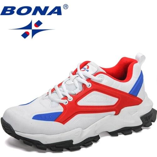 BONA 2021 New Designers Trend Running Shoes Men High Quality Sports Outdoor Lace-up Jogging Shoes Mansculino Zapatillas Hombre