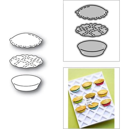 New 2021 Pie Bread Cake Food Metal Cutting Dies for DIY Scrapbooking and Card Making Decorative Embossing Craft No Stamps