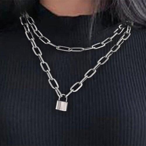 New Summer Geometric Pendant Multi-layer Necklace for Women Trendy Jewelry Accessories